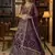 wine thread embroidered silk lehenga set choli with dupatta