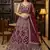 pink thread embroidered silk lehenga set choli with dupatta