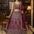 pink thread embroidered silk lehenga set choli with dupatta