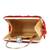 crystal cascade crimson red & gold beaded velvet clutch