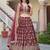 maroon sequins dola silk lehenga set choli with dupatta