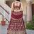 maroon sequins dola silk lehenga set choli with dupatta
