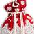 dewdrop fringe deep red & pearl white beaded velvet potli