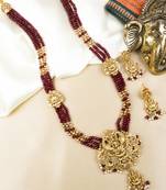 Traditional south indian bandhai long necklace set