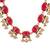 Handpainted multicolor lotus meenakari necklace set 