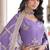 Lavender zari & sequins embroidered work silver crunchy stitched kurta bottom & dupatta set
