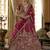 pink embroidered silk bridal lehenga set choli with dupatta with double dupatta