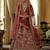 red embroidered silk bridal lehenga set choli with dupatta with double dupatta