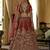 red embroidered silk bridal lehenga set choli with dupatta with double dupatta