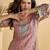 Soft pink embroidery and hand work only crep straight long kurti sharara-Full Stitched free size