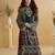 Black and red embroidery and hand work only crep straight long kurti sharara-Full Stitched free size