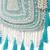 dewdrop fringe mint green & ivory embellished velvet potli