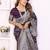 purple premium georgette art silk saree