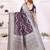purple premium georgette art silk saree