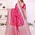 pink premium georgette art silk saree