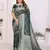 green premium georgette art silk saree