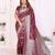 maroon premium georgette art silk saree