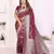 maroon premium georgette art silk saree