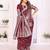 maroon premium georgette art silk saree