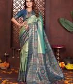 sky_blue banarasi tissue art silk saree