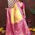 yellow banarasi tissue art silk saree