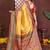 yellow banarasi tissue art silk saree
