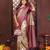 cream banarasi tissue art silk saree