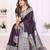 purple premium georgette art silk saree