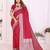 pink premium georgette art silk saree