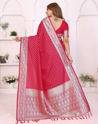 pink premium georgette art silk saree 3