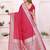 pink premium georgette art silk saree