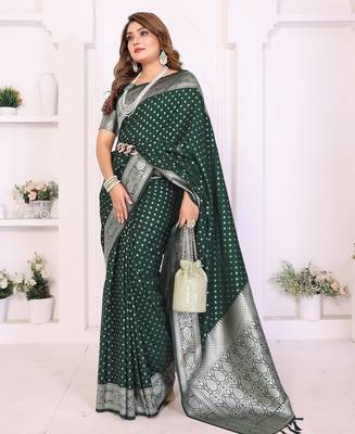 green premium georgette art silk saree 1