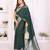 green premium georgette art silk saree