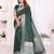 green premium georgette art silk saree