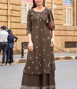 Women Ethnic Motifs Printed A-Line Kurta with Palazzos