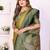 green premium south soft art silk saree
