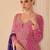 Pink embroidery seroski zarkan georgette anarkali kurta pant- - Full Stitched free size