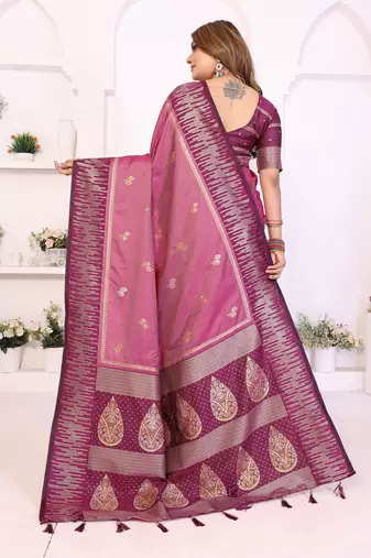 pink premium south soft art silk saree