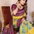 yellow premium south soft silk blend saree