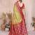green premium south soft silk blend saree