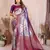 purple banarasi tissue art silk saree