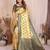yellow banarasi tissue art silk saree