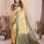 yellow banarasi tissue art silk saree