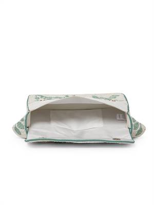 beaded botanica cotton botanical beaded canvas clutch 7
