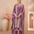 Lavender simmar silk straight top palazzo with thread sequin and stone embroidery detailing-Full Stitched free size