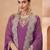 Lavender simmar silk straight top palazzo with thread sequin and stone embroidery detailing-Full Stitched free size