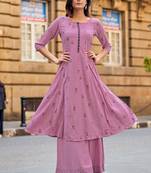 Women Ethnic Motifs Printed A-Line Kurta with Palazzos