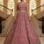  pink diamond work net lehenga set choli with dupatta