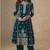 Women teal embriodery sequence work chinion silk semi-stitched salwar suit