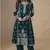 Women teal embriodery sequence work chinion silk semi-stitched salwar suit